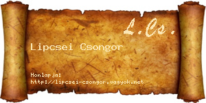 Lipcsei Csongor névjegykártya